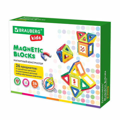   MAGNETIC BLOCKS-26, 26 , BRAUBERG KIDS, 663844 