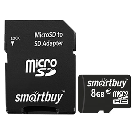   micro SDHC, 8 GB, SMARTBUY, 10 /. (class 10),  , SB8GBSDCL10-01 