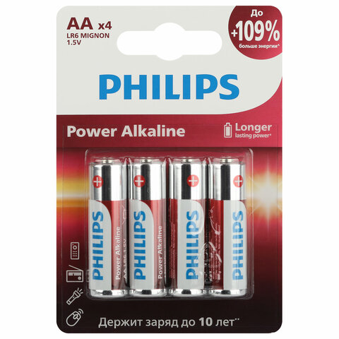   ""  4 ., PHILIPS Power Alkaline,  (LR6, 24), , 0062746 