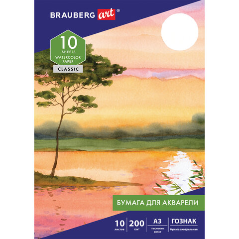     3, 10 ., 200 /2,   , BRAUBERG ART "CLASSIC", 125222 