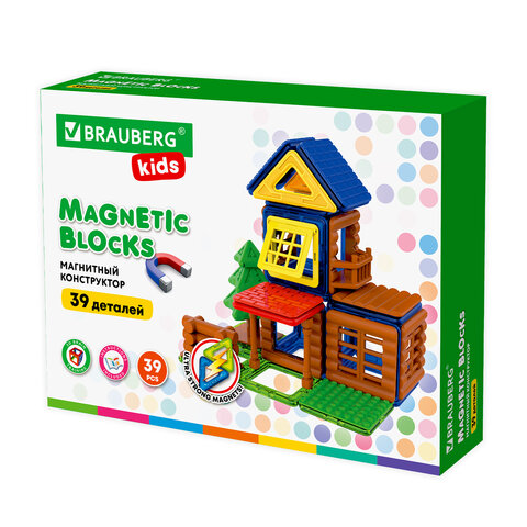   MAGNETIC BUILD BLOCKS-39 " ", 39 , BRAUBERG KIDS, 663849 