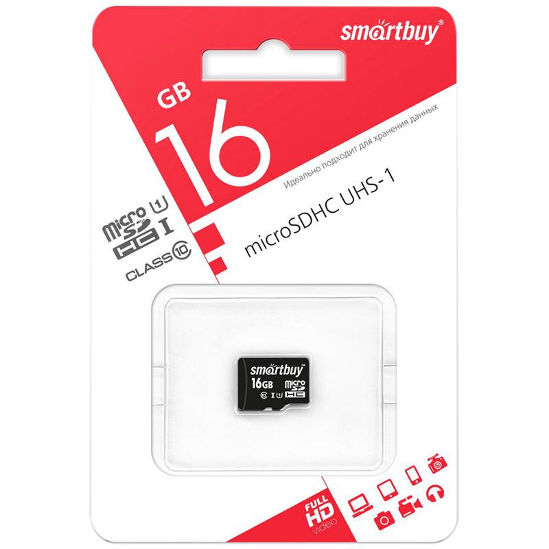   SmartBuy MicroSDHC 16GB UHS-1, Class 10,   30/ 