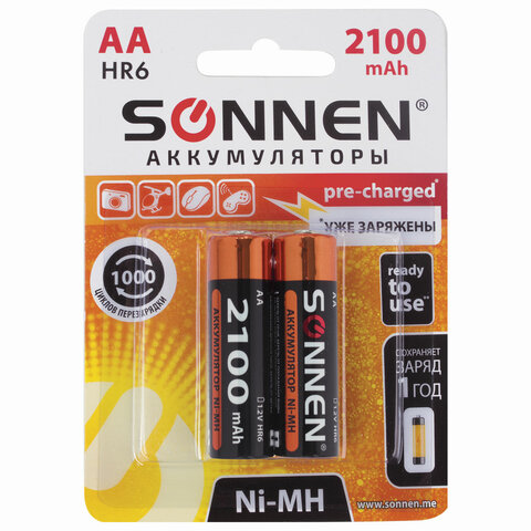   Ni-Mh   2 .,  (HR6) 2100 mAh, SONNEN, 454234 