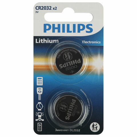   2 ., PHILIPS Lithium, CR2032, , , 0062716 