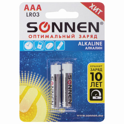   2 ., SONNEN Alkaline, AAA (LR03, 24), , , , 451087 