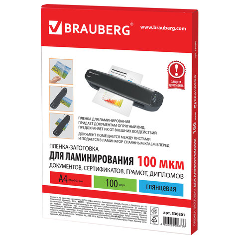 -   4,  100 ., 100 , BRAUBERG, 530801 